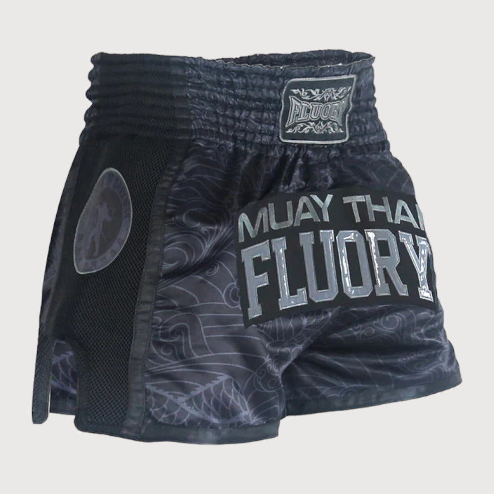 Fluory Assassin Muay Thai Shorts Black-Assassin-XXL Fight Co