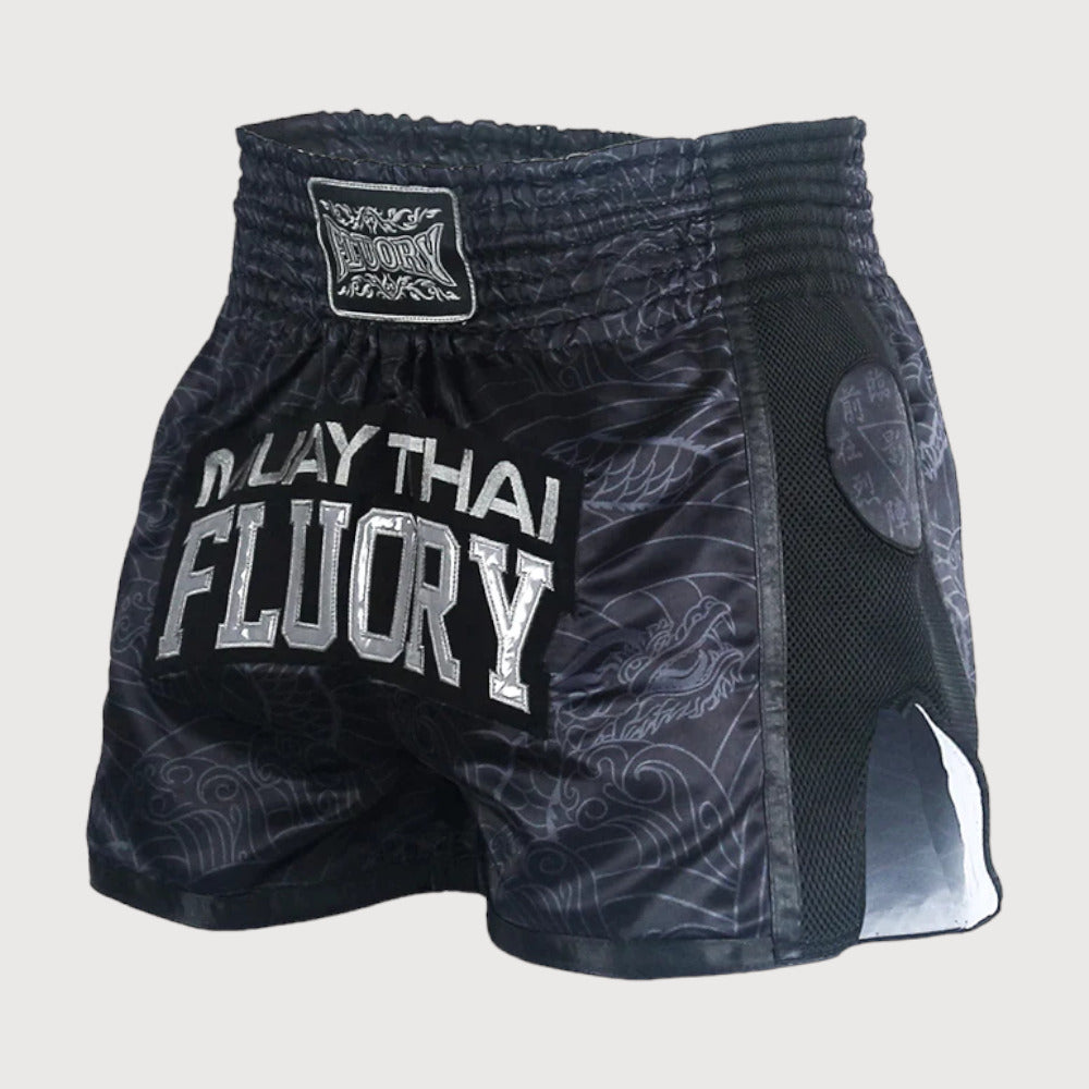 Fluory Assassin Muay Thai Shorts Black-Assassin-XXL Fight Co