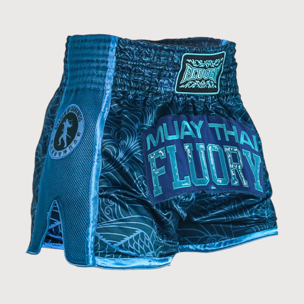 Fluory Assassin Muay Thai Shorts Blue-Assassin-XXL Fight Co