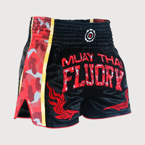 Fluory Camo Muay Thai Shorts Red-Camo-XXL Fight Co