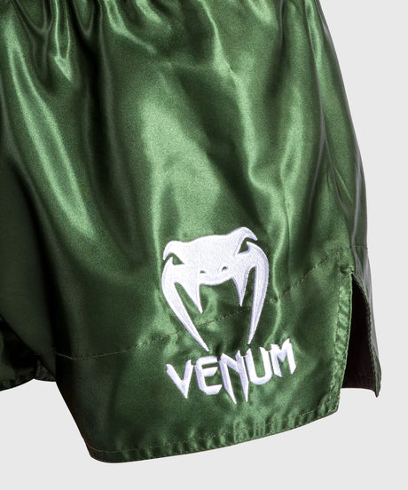 Venum Classic Muay Thaï Short - Black/White/White  Fight Co