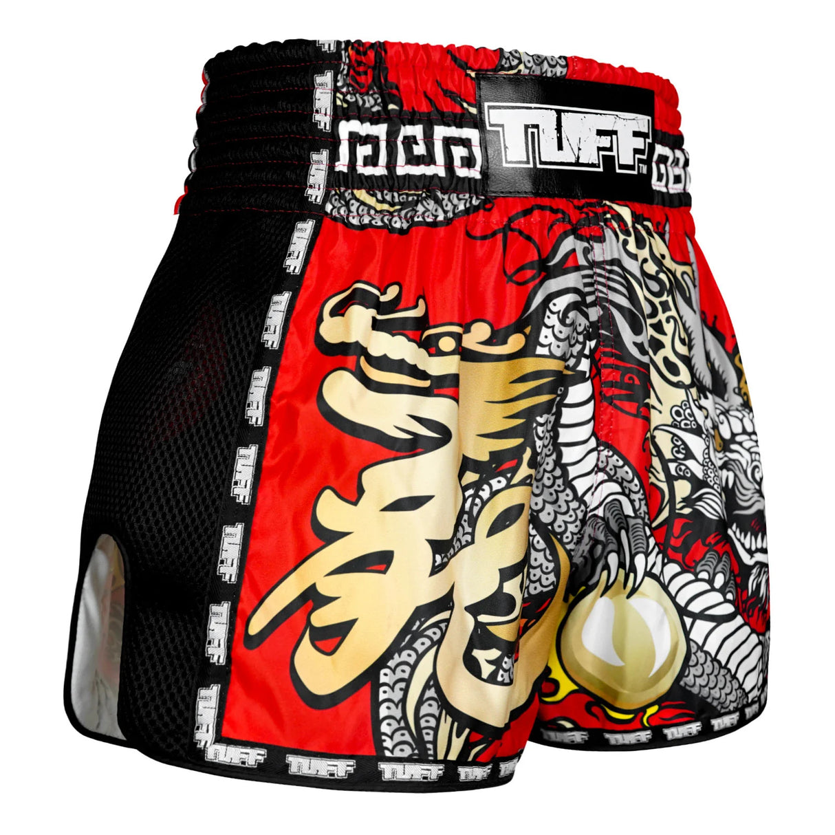 TUFF New Retro Style Shorts - Red Chinese Dragon