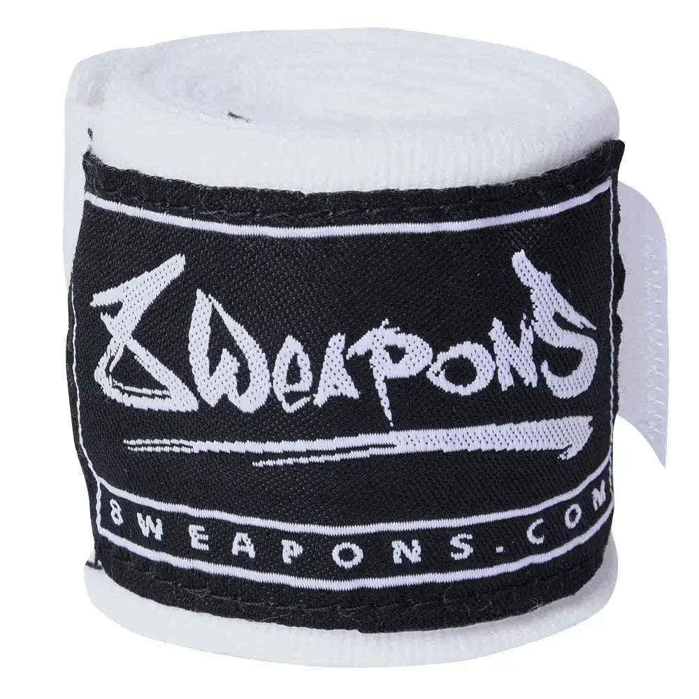 8 WEAPONS Elasticated Hand Wraps 5m-White Fight Co