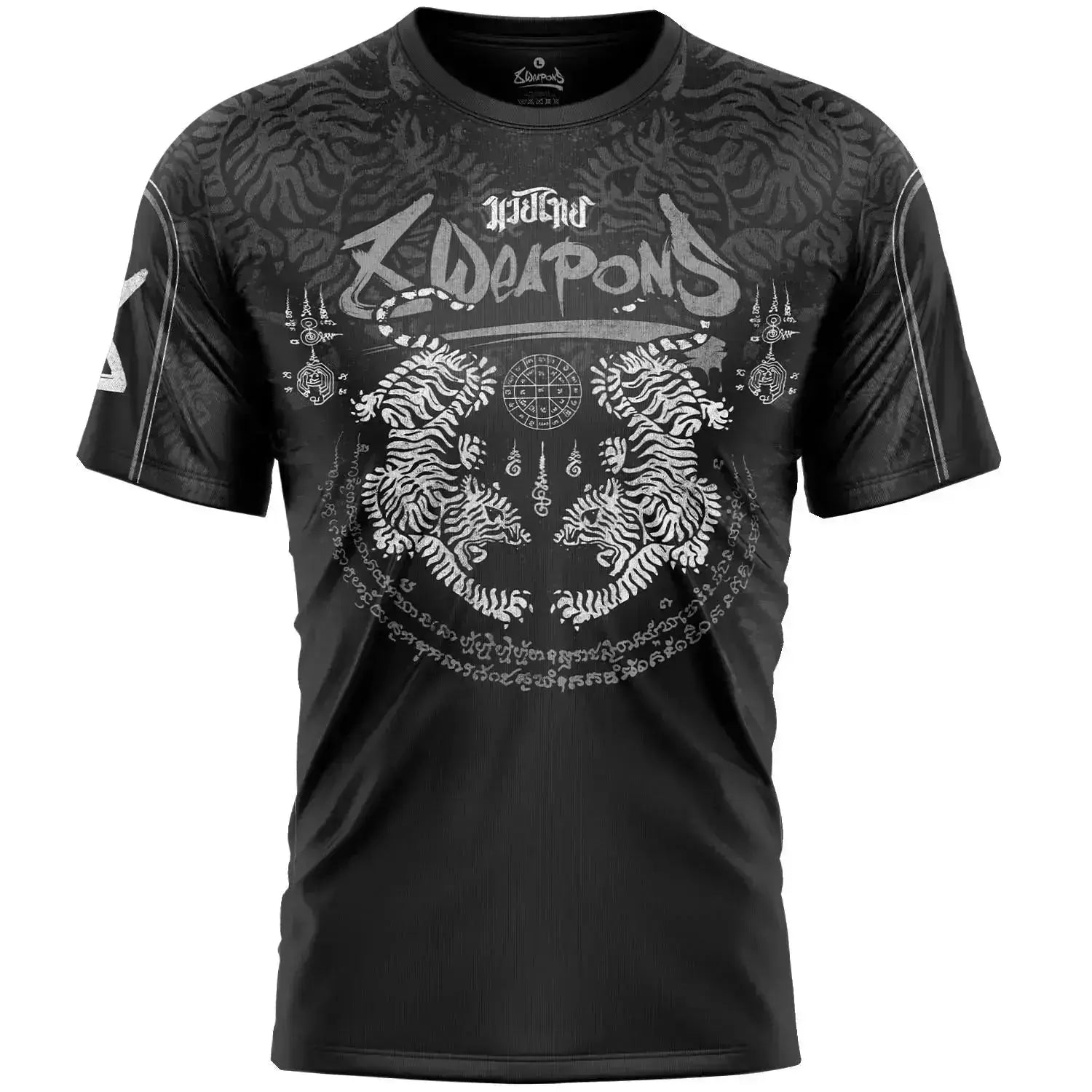 8 WEAPONS Functional T-Shirt - Tiger Yant Black-Grey-XXL Fight Co