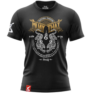 8 WEAPONS Muay Thai T-Shirt - Sak Yant Tigers