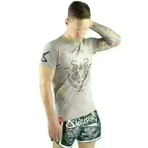 8 WEAPONS Muay Thai T-Shirt - Sak Yant Tigers  Fight Co