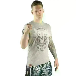8 WEAPONS Muay Thai T-Shirt - Sak Yant Tigers  Fight Co