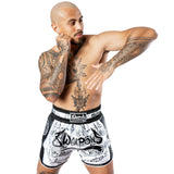 8 WEAPONS Carbon Sak Yant Tigers Muay Thai Shorts 8 WEAPONS