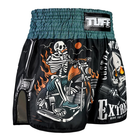 TUFF High Cut Retro Style Shorts - The Skull Rider