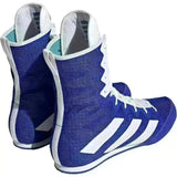 Adidas Box Hog 4 Boxing Boots - Blue White - Fight Co