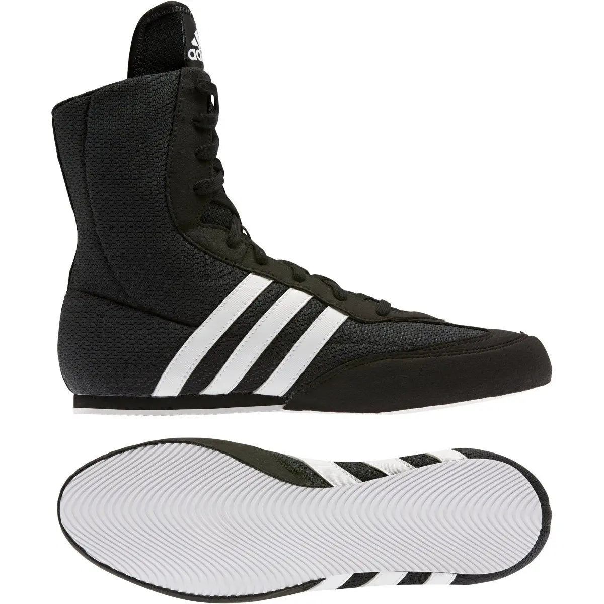 Adidas Box Hog Boxing Boots - Black White Adidas