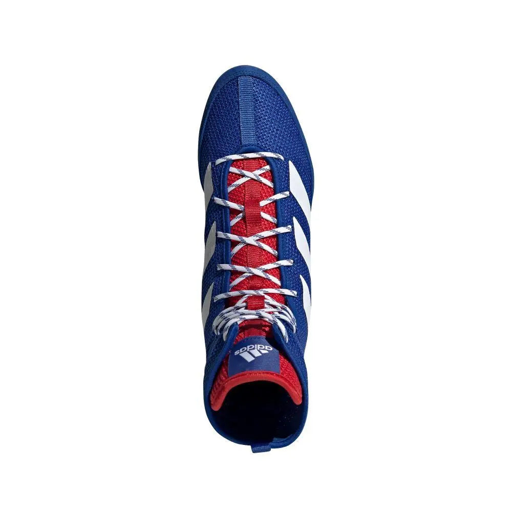 Adidas Box Hog Boxing Boots - Blue Silver Red Adidas