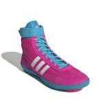 Adidas Combat Speed 4 Wrestling Boots - Pink/White/Cyan