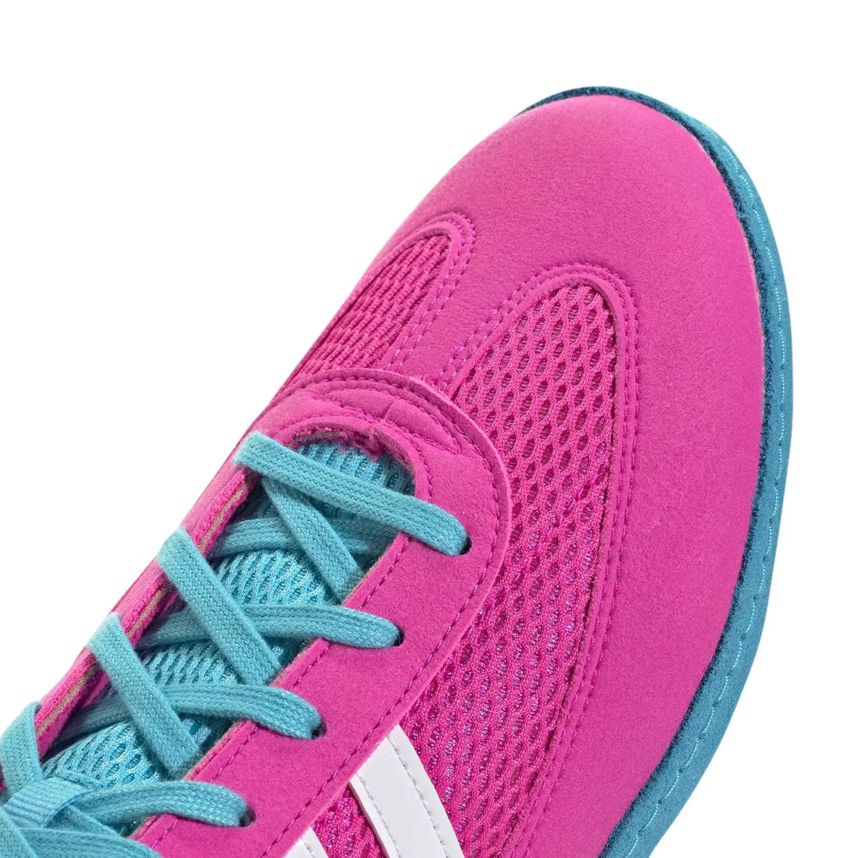 Adidas Combat Speed 4 Wrestling Boots - Pink/White/Cyan