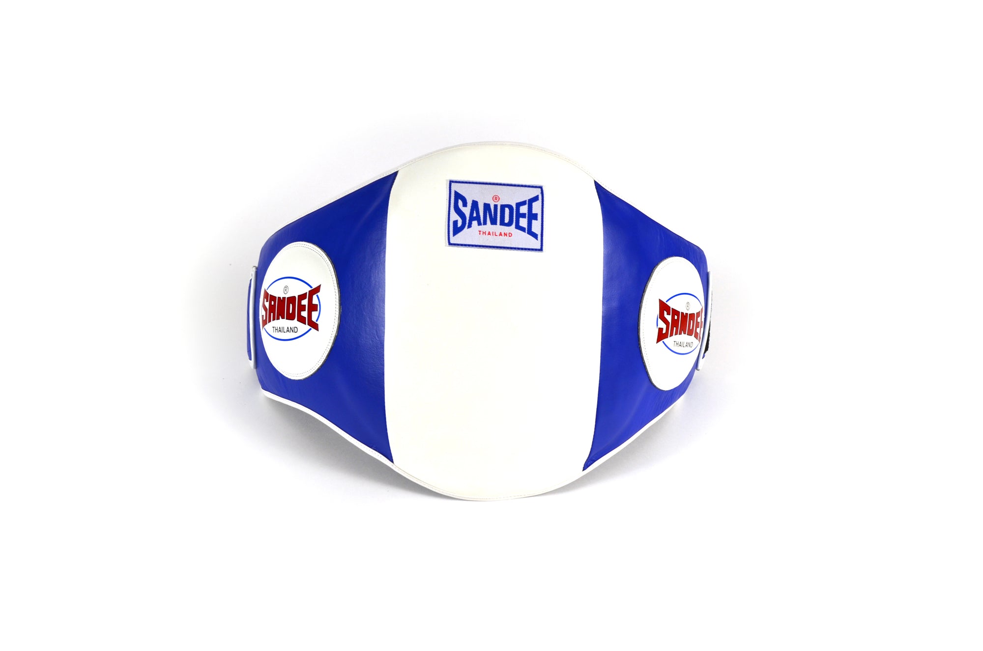 Sandee Muay Thai Boxing Belly Pad Blue-White Fight Co