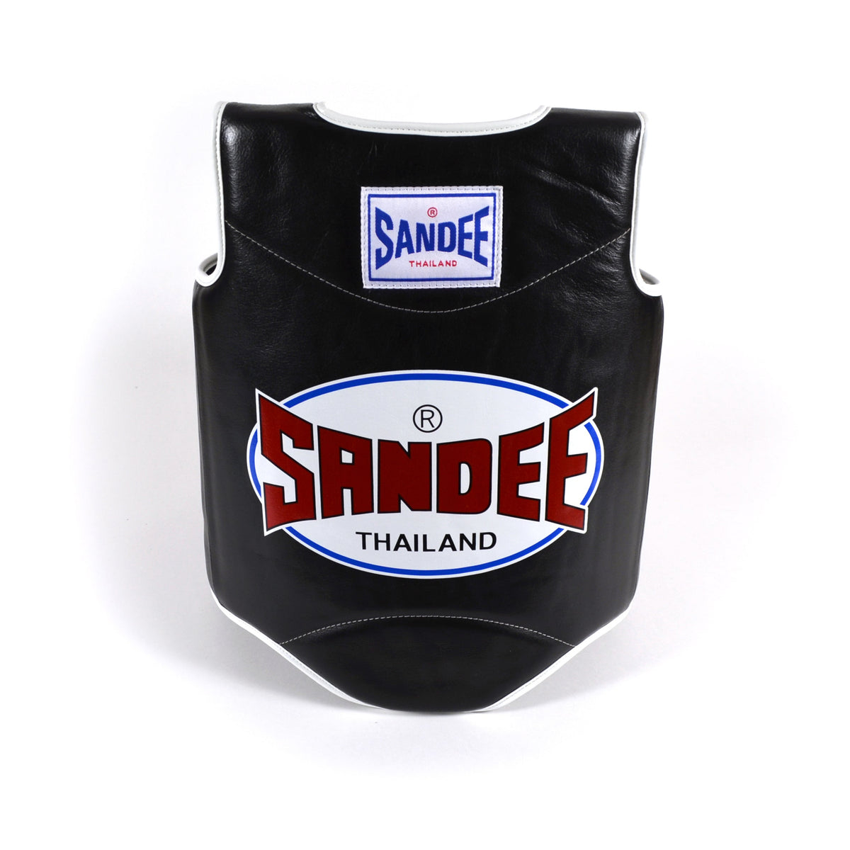 Sandee Black &amp; White Leather Authentic Body Shield  Fight Co