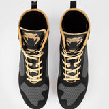 Black/Beige Venum Elite Boxing Shoes - Fight Co