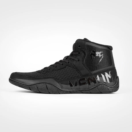 Black/Black Venum Elite Wrestling Shoes - Fight Co