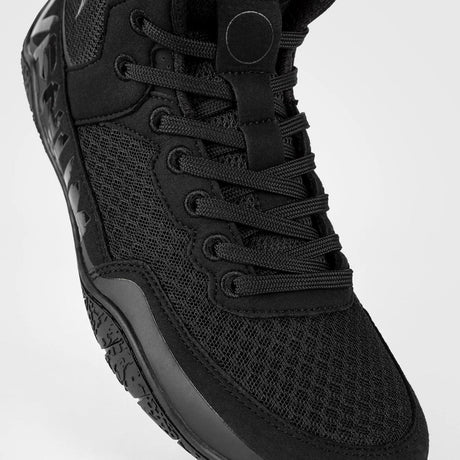 Black/Black Venum Elite Wrestling Shoes - Fight Co