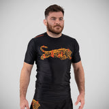 Black/Orange Scramble Burning Tiger Rash Guard  Fight Co