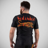 Black/Orange Scramble Burning Tiger Rash Guard  Fight Co