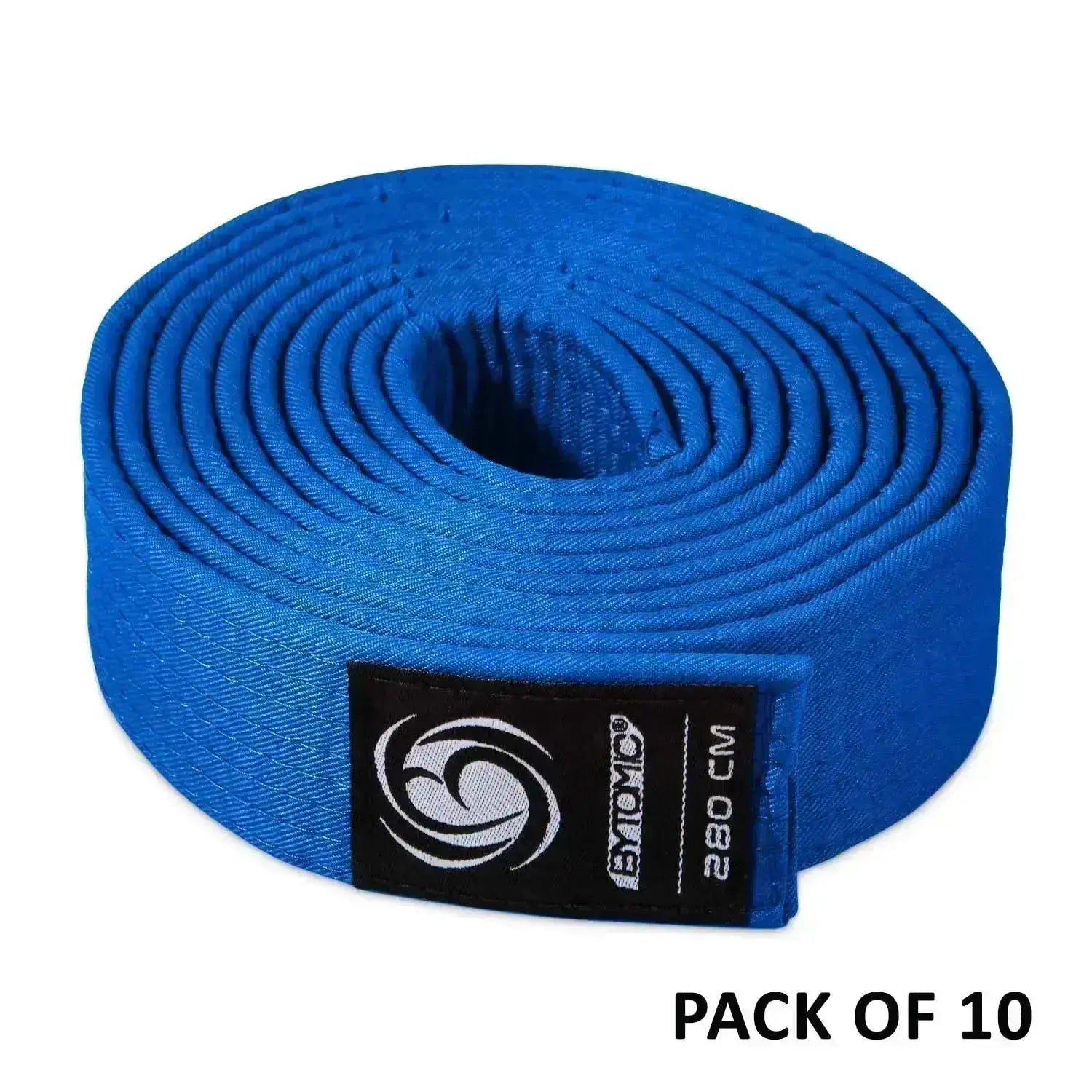 Bytomic Plain Polycotton Martial Arts Belt Pack of 10 Blue-280cm Fight Co