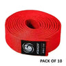 Bytomic Plain Polycotton Martial Arts Belt Pack of 10 Red-280cm Fight Co