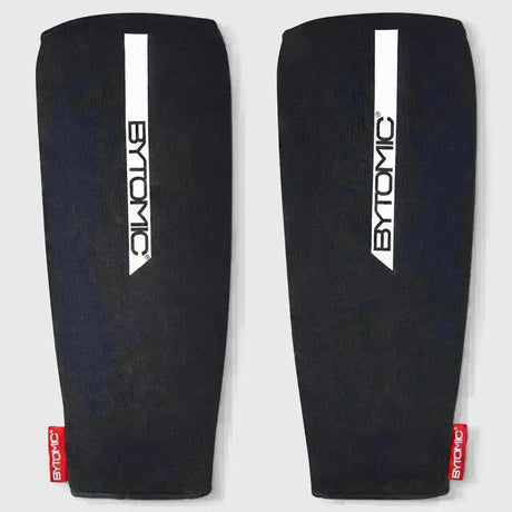 Bytomic Red Label Elasticated Shin Guards Black-White-Large Fight Co