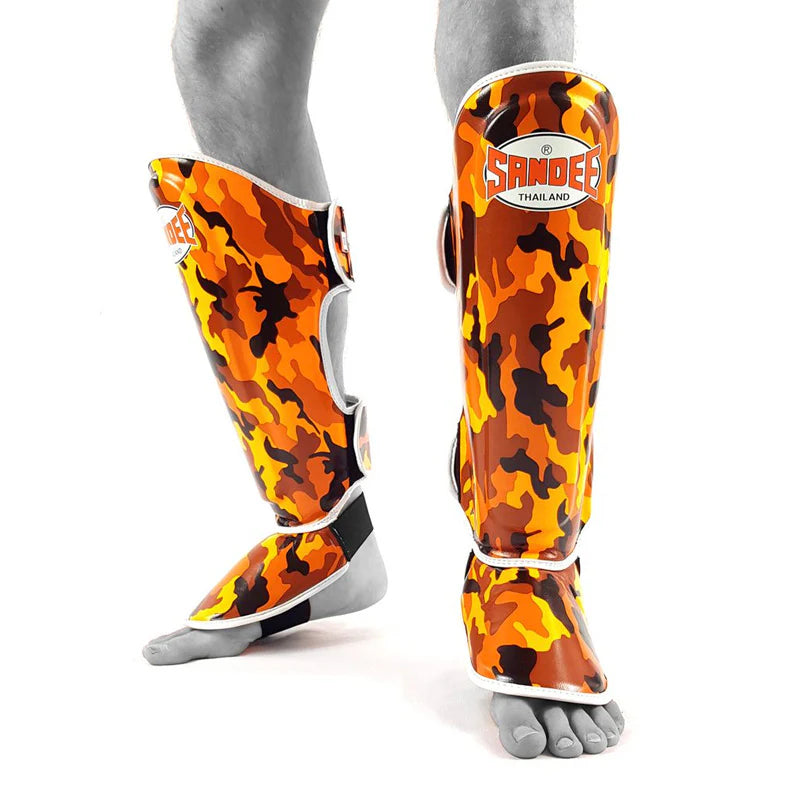 Sandee Junior Camo Thai Shin Guards