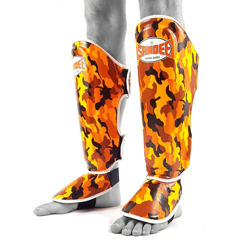 Sandee Junior Camo Thai Shin Guards