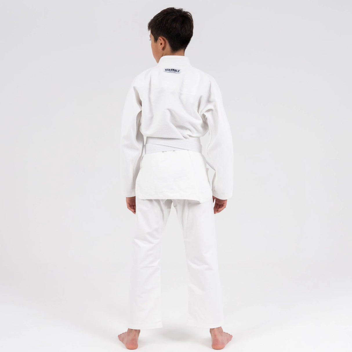 Scramble Kids Standard Issue BJJ GI - White  Fight Co