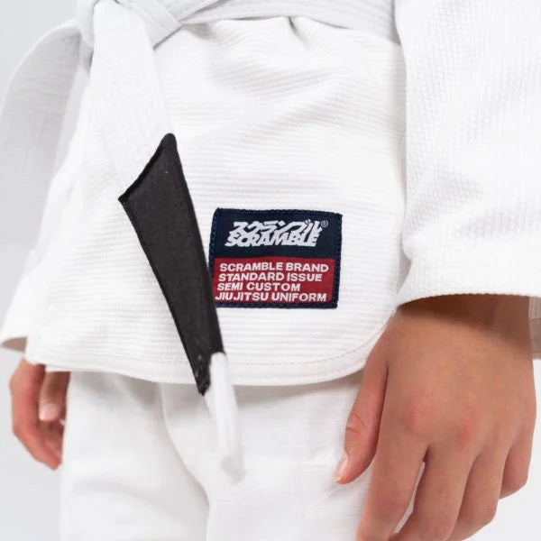 Scramble Kids Standard Issue BJJ GI - White  Fight Co