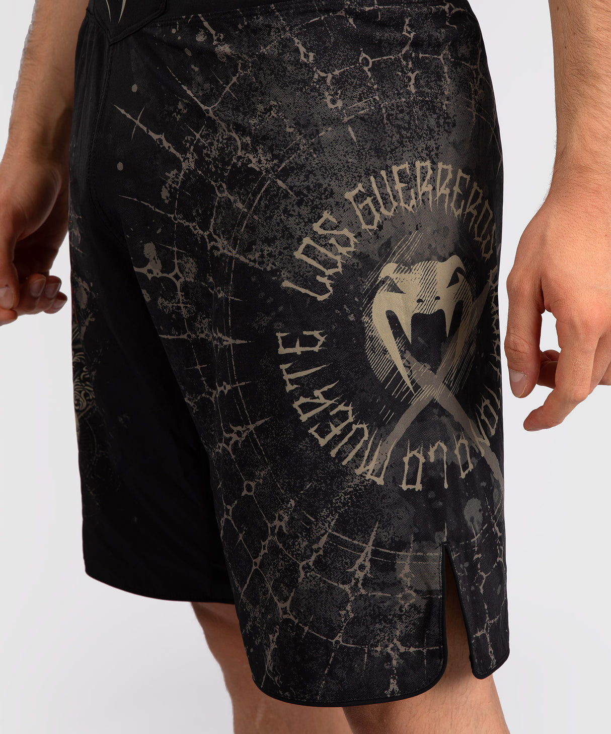 Venum Santa Muerte 5.0 Men’s Fight Shorts - Deep Black/Gold