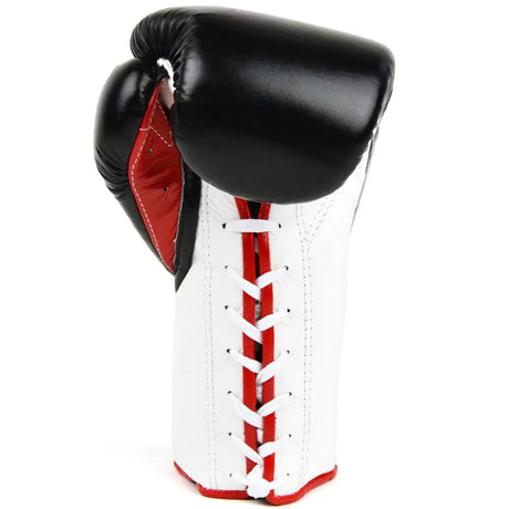 Fairtex 12oz Mexican Lace-Up Boxing Gloves - Black Fairtex