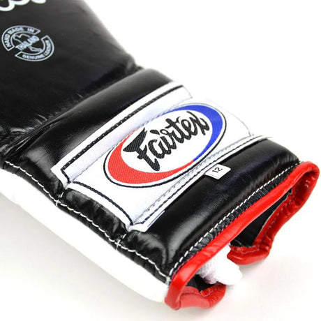 Fairtex 12oz Mexican Lace-Up Boxing Gloves - Black Fairtex