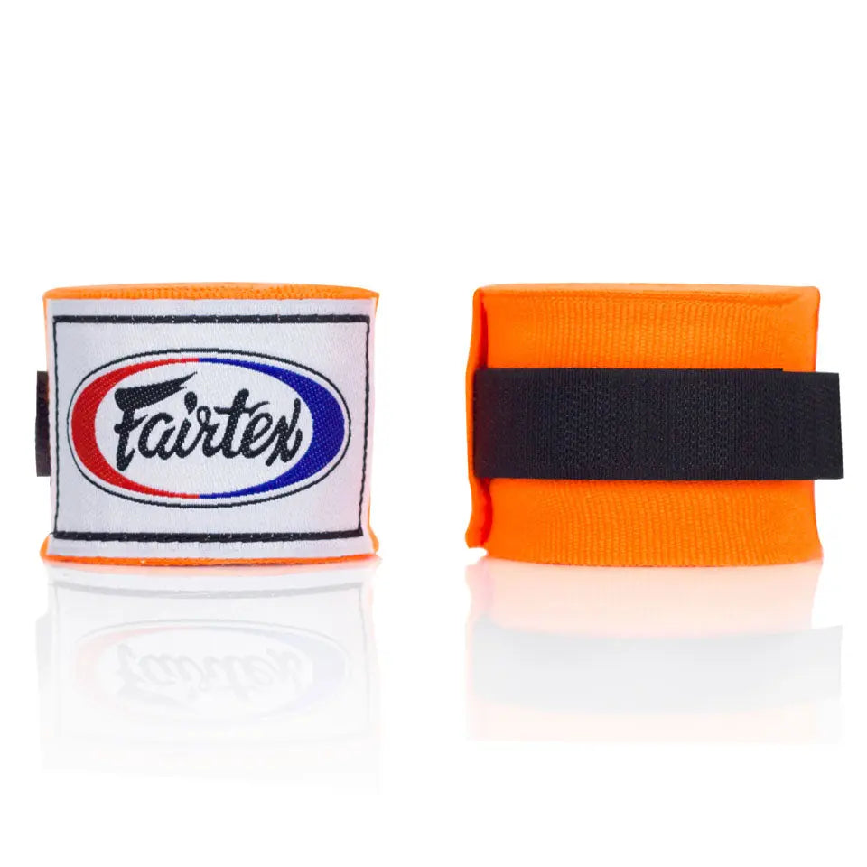 Fairtex 4.5m Stretch Hand Wraps - Green, Grey, Orange, Yellow Fairtex