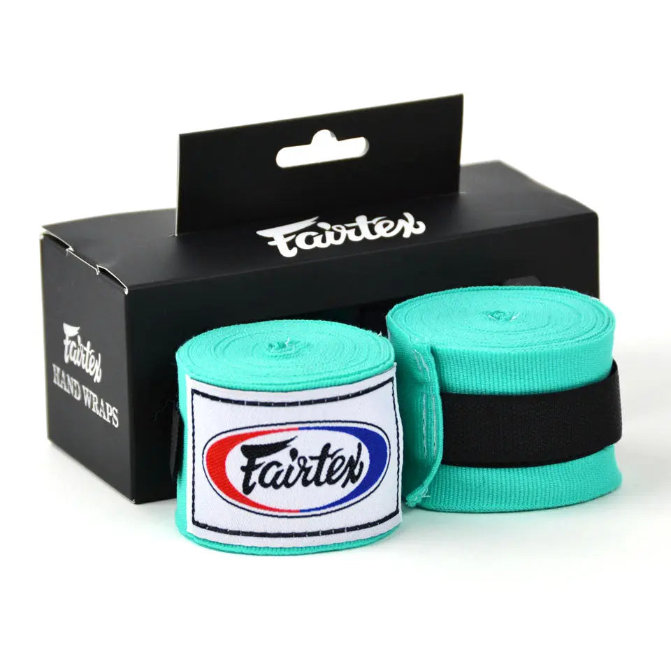 Fairtex 4.5m Stretch Hand Wraps - Green, Grey, Orange, Yellow Fairtex