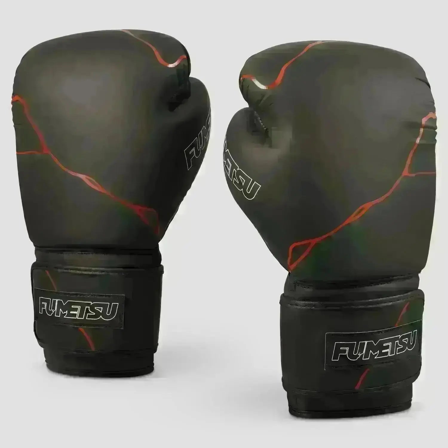 Fumetsu Kintsugi Boxing Gloves Black-Red-16oz Fight Co