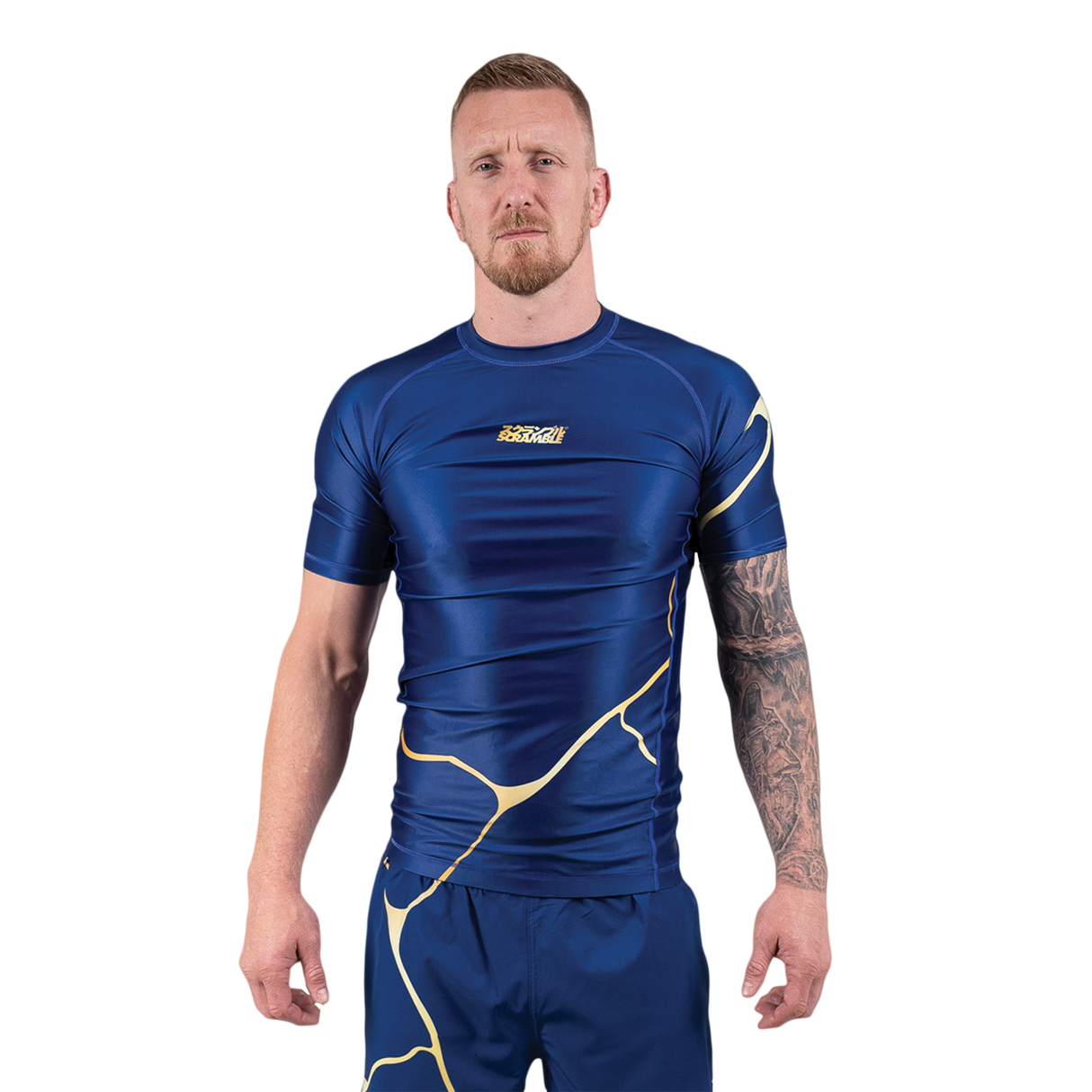 Scramble Kintsugi Rash Guard - Blue