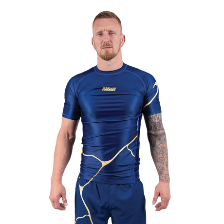 Scramble Kintsugi Rash Guard - Blue