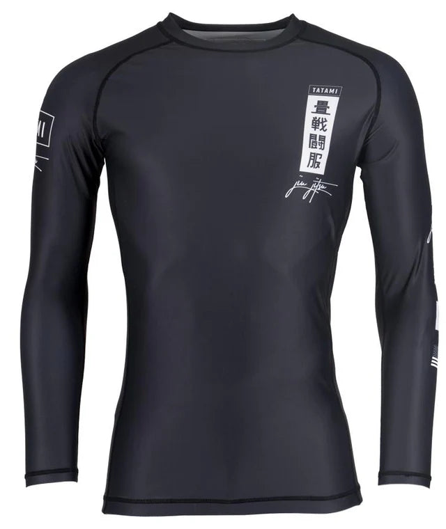 Tatami Kanagawa Long Sleeve Rash Guard - Black