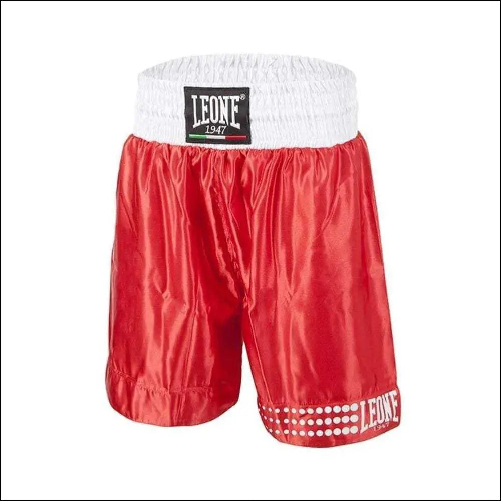 Leone 1947 Satin Boxing Shorts - Red & White Leone 1947