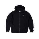 Scramble Puff Print Zip-Up Hoody - Black