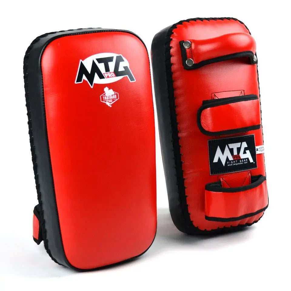 MTG Pro Black-White Leather Thai Pads MTG Pro