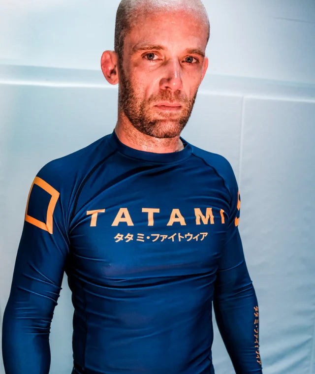 Tatami Katakana Long Sleeve Rash Guard - Navy