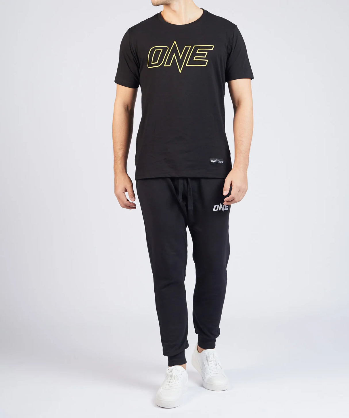 ONE Gold Metallic Logo T-Shirt - Black