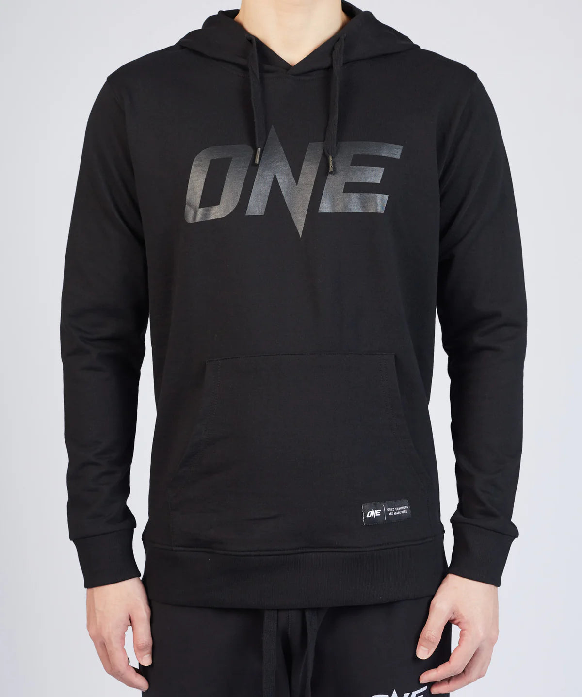 ONE Monotone Pullover Hoodie - Black