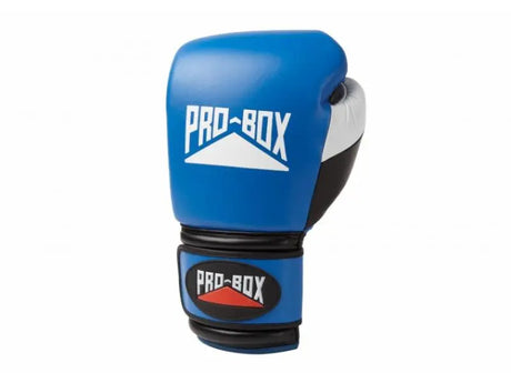 Pro Box 'Pro-Spar' Leather Boxing Gloves - Blue Pro Box