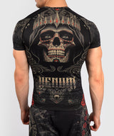 Venum Santa Muerte 5.0 Men’s Short Sleeve Rash Guard - Deep Black/Gold