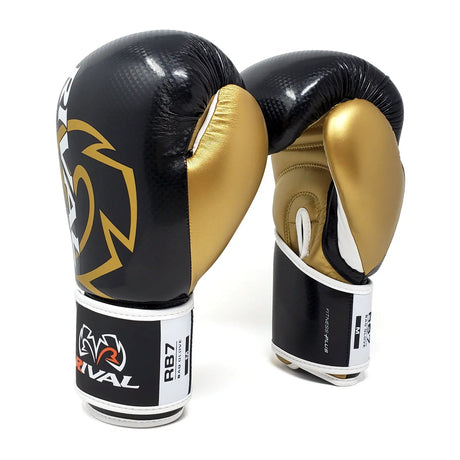 Rival RB7 Fitnessplus Bag Boxing Gloves - Black Gold Rival